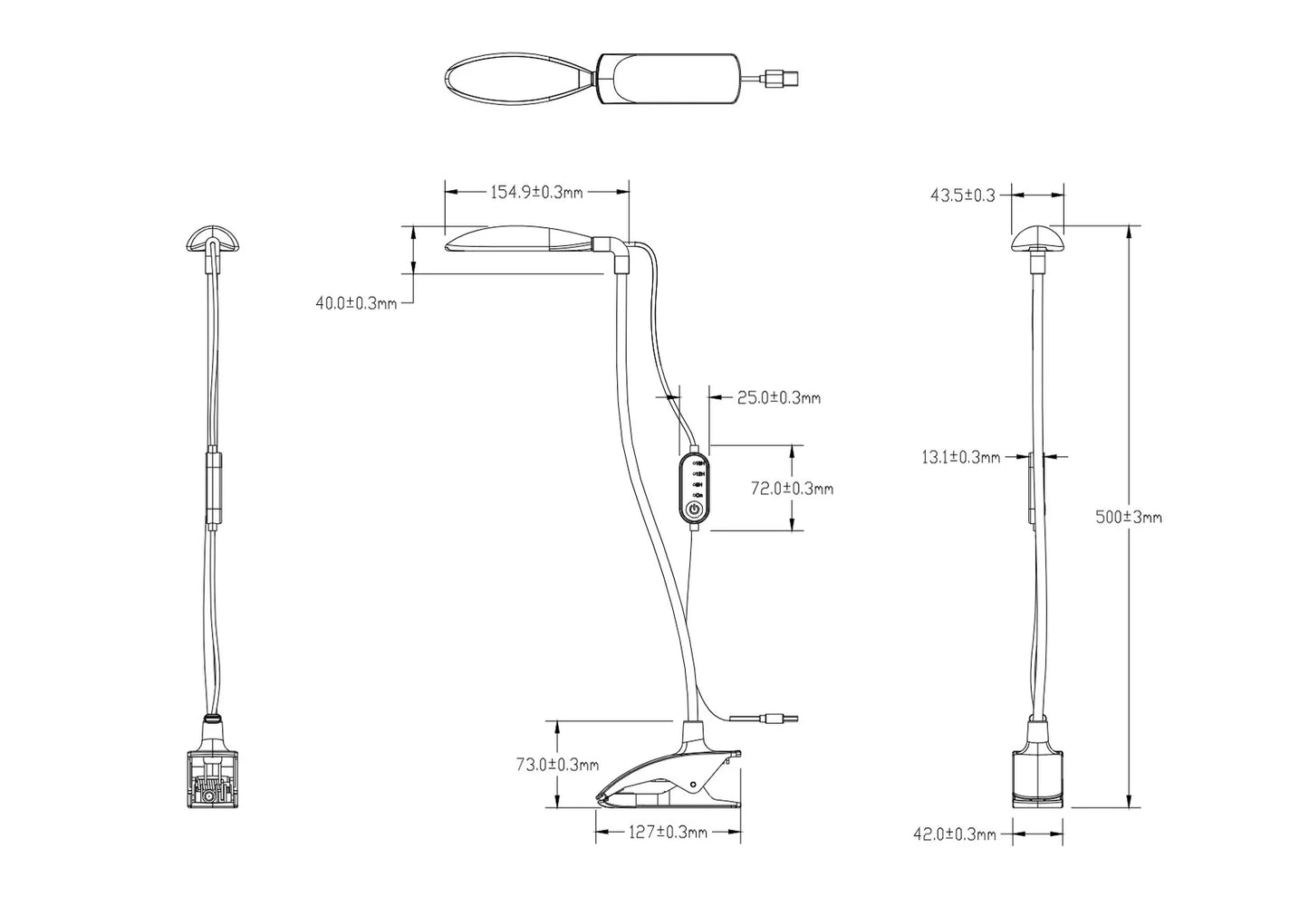 Adjustable LED Grow Light with Clip