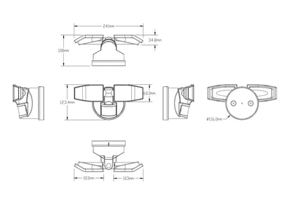 LED Motion Activated Security Light, 400 Lumens, IP44